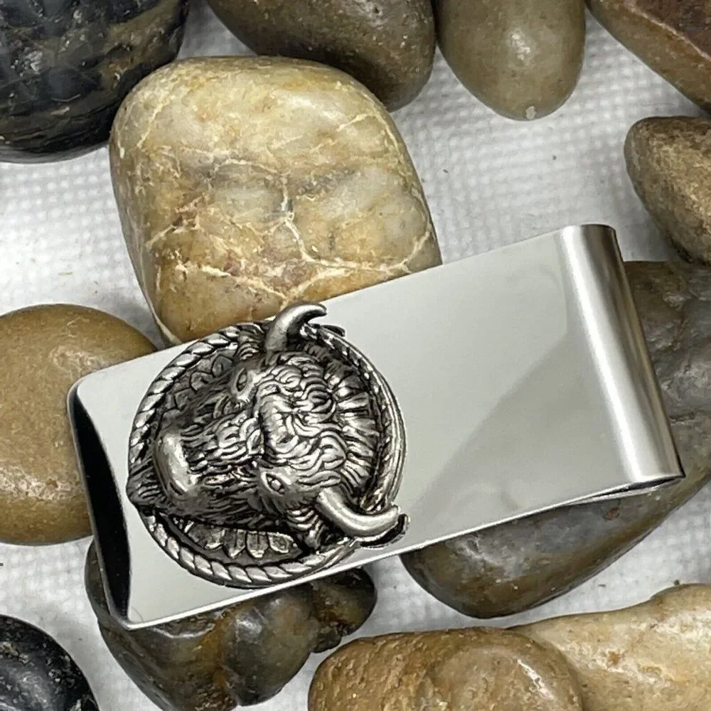 Money Clip Stainless Steel Quality Wedding Party Gift Buffalo Southwest western